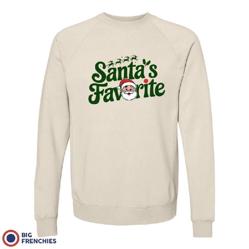 Santa's Favorite Christmas Unisex Organic Cotton Sweatshirt Hoodie with Relaxed Fit Easy Casual