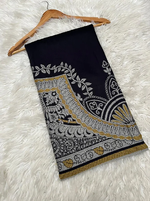 BET004 - Wool Printed Shawl Elegant Pashmina Shawl Cape