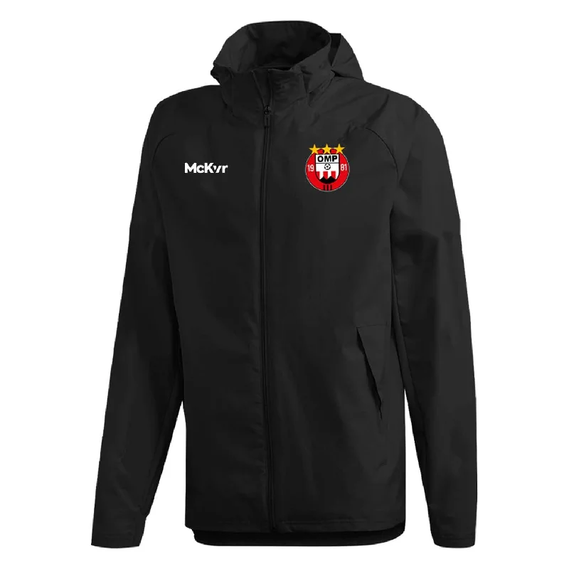 Mc Keever OMP United Core 22 Rain Jacket - Adult - Black Nylon Fabric Polyester Fabric Spandex Fabric