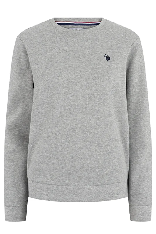 U.S. POLO ASSN. Women Sweatshirt Adele Grey Hoodie Sweatshirt Pullover