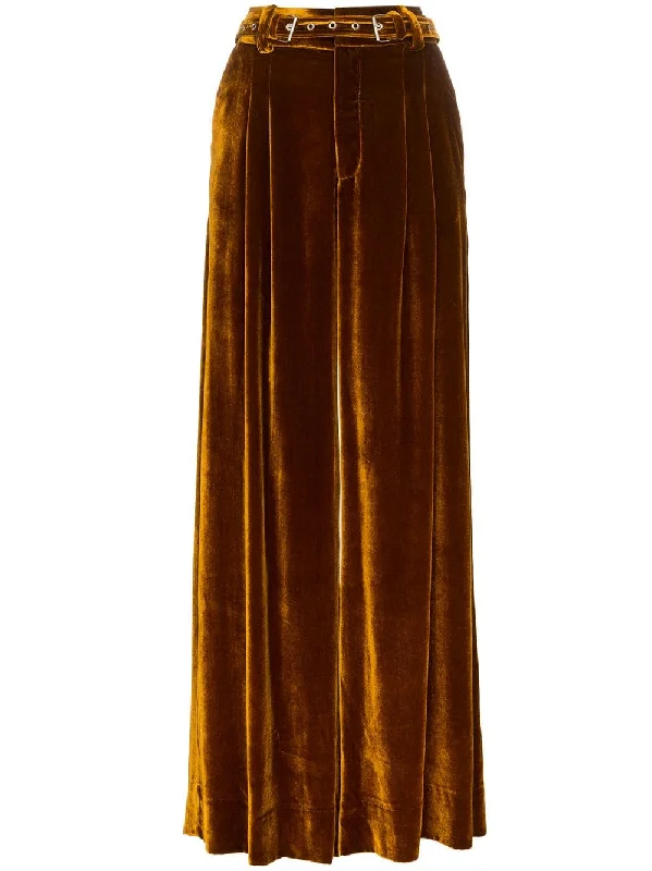 Wide Leg Velvet Trousers Trousers Fleece Cozy