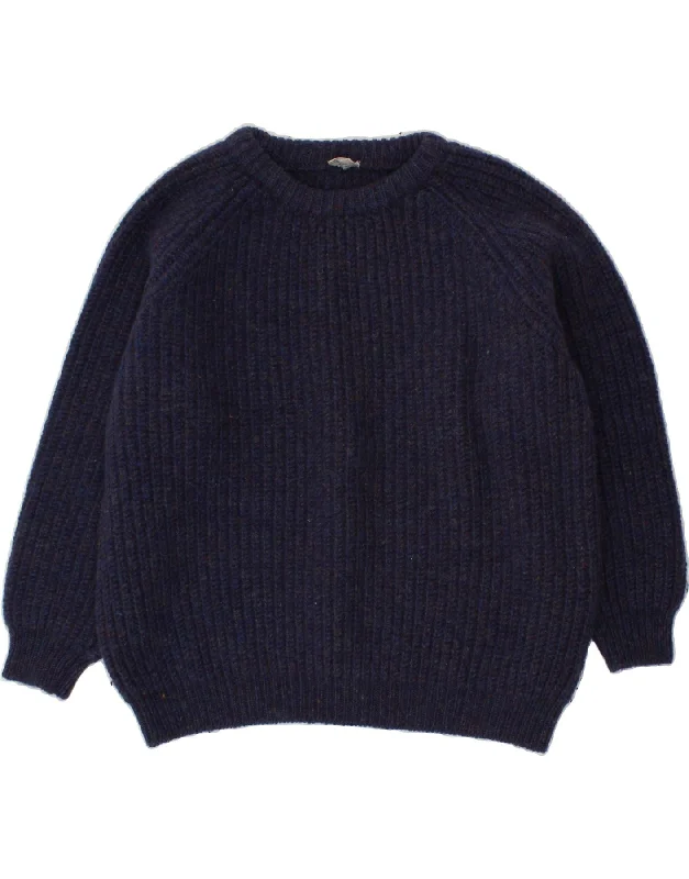 VINTAGE Womens Boat Neck Jumper Sweater UK 20 2XL Navy Blue Wool Satin Fabric Silk Fabric Chiffon Fabric VINTAGE Womens Boat Neck Jumper Sweater UK 20 2XL Navy Blue Wool Satin Fabric Silk Fabric Chiffon Fabric