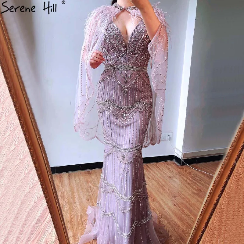 Dubai Purple V-Neck Mermaid Sexy Evening Dresses 2024 Sleeveless Shawl Yarn Feathers Formal Dress Serene Hill LA70171A Cozy Knit Shawl Scarf Dubai Purple V-Neck Mermaid Sexy Evening Dresses 2024 Sleeveless Shawl Yarn Feathers Formal Dress Serene Hill LA70171A Cozy Knit Shawl Scarf