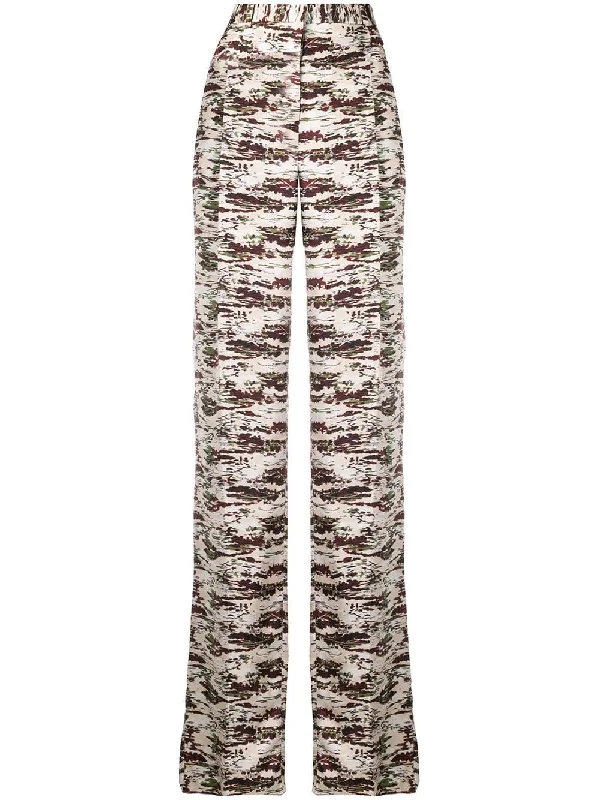 camouflage-print trousers Trousers practical easy-care