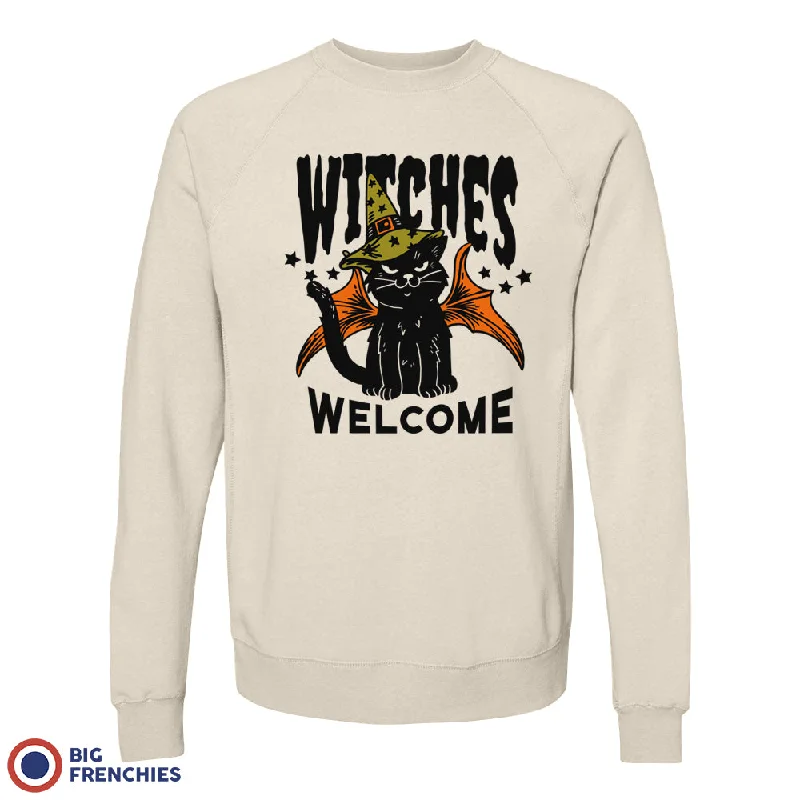 Witches Welcome Halloween Women's Organic Cotton Sweatshirt Hoodie Sweatshirt Pullover