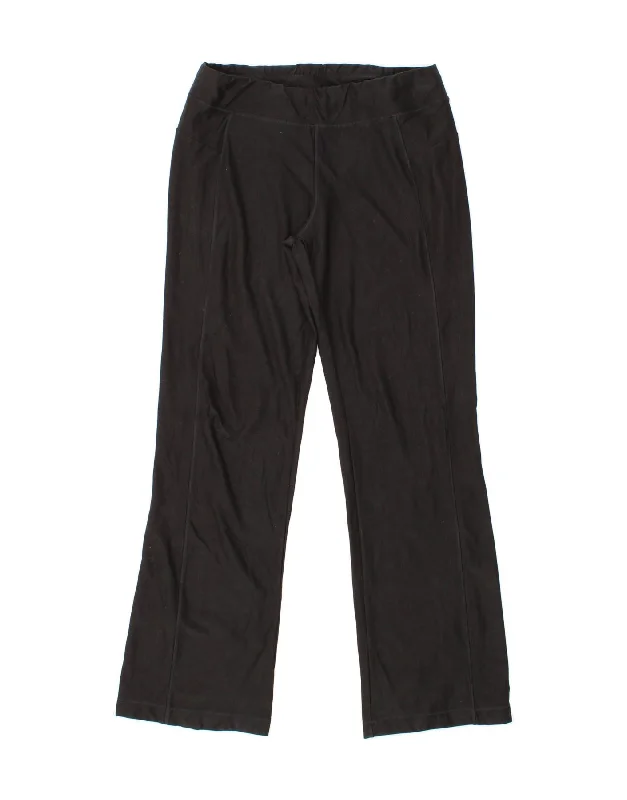 L.L.BEAN Womens Tracksuit Trousers UK 10 Small  Black Polyester Trousers Formal Black