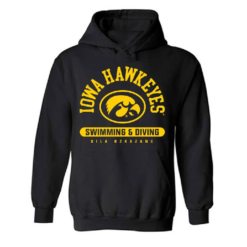 Iowa - NCAA Women's Swimming & Diving : Sila Ozkazanc - Classic Fashion Shersey Hooded Sweatshirt Hoodie with Slim Fit Tailored Modern