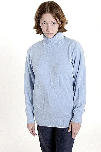 Women's Turtleneck Sweater Satin Blend Silk Blend Wool Blend