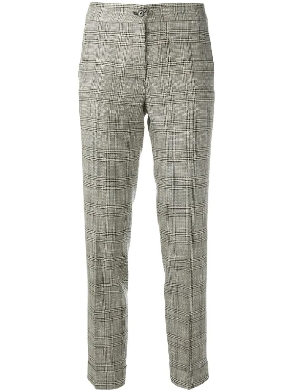prince of wales check trousers Trousers Flared Retro