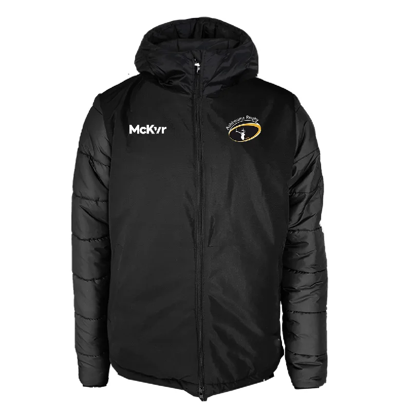 Mc Keever Ashbourne Rugby Core 22 Stadium Jacket - Adult - Black Anorak Shell Jacket Lightweight Jacket