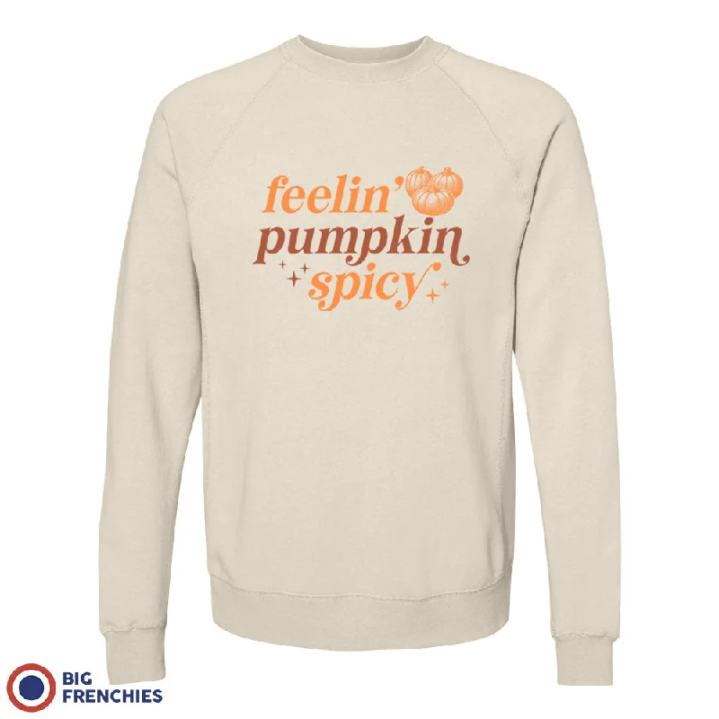 Feeling Pumpkin Spicy Unisex Organic Cotton Sweatshirt Graphic Hoodie Design Print