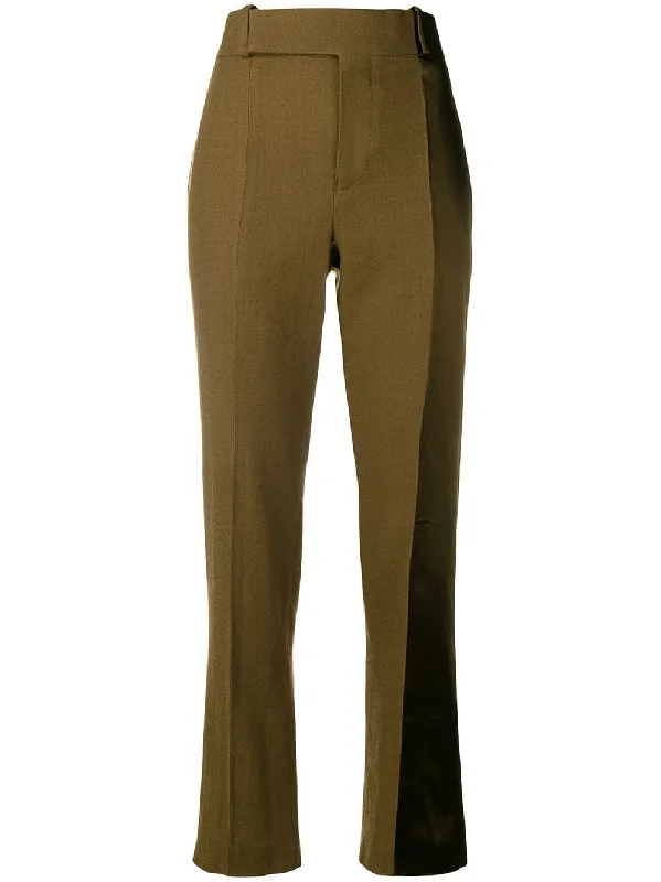 panelled straight-leg trousers Trousers Pleated Formal