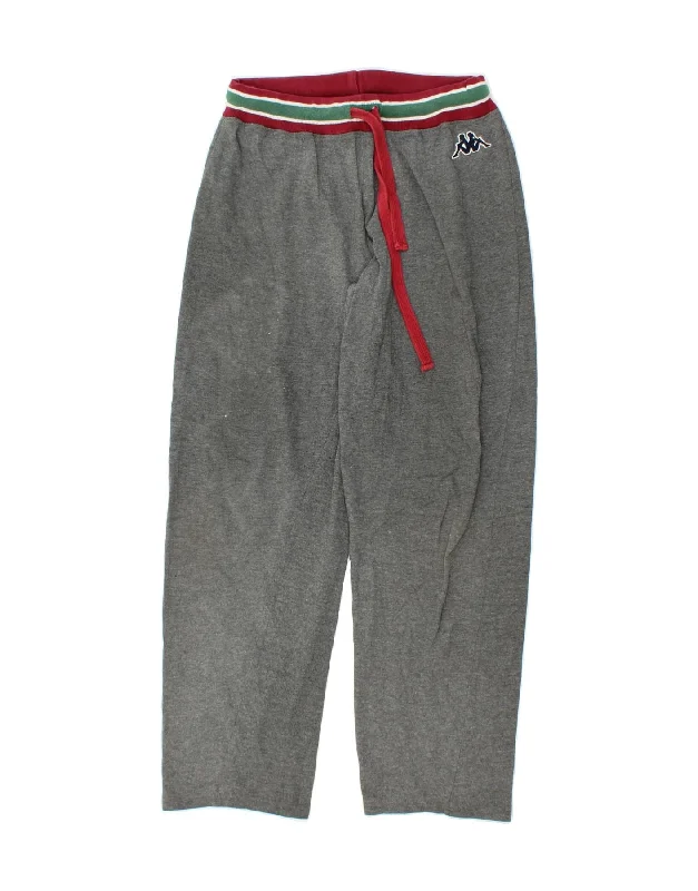 KAPPA Womens Tracksuit Trousers UK 10 Small  Grey Cotton Trousers Wedding White