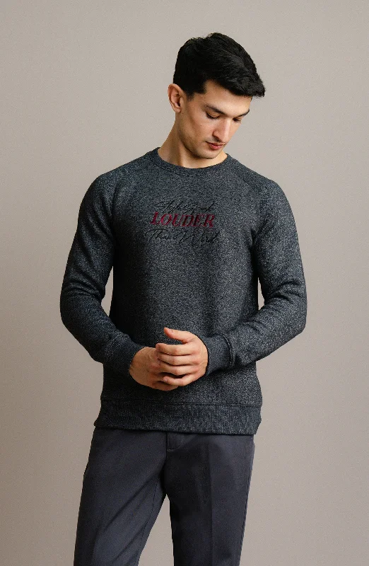 Nantucket Reglan Sweatshirt - Black Hoodie with High Neck Warm Protective