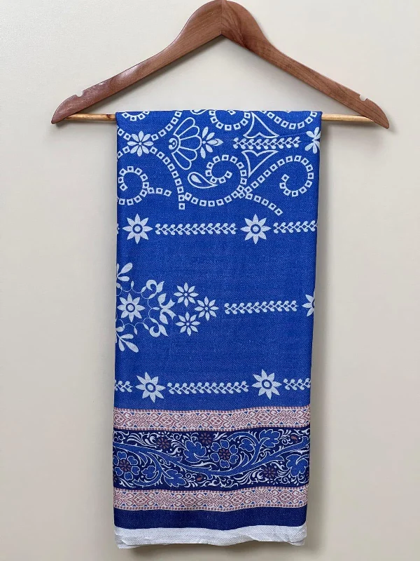 MYD 04 - Wool Printed Shawl Soft Cotton Shawl Poncho