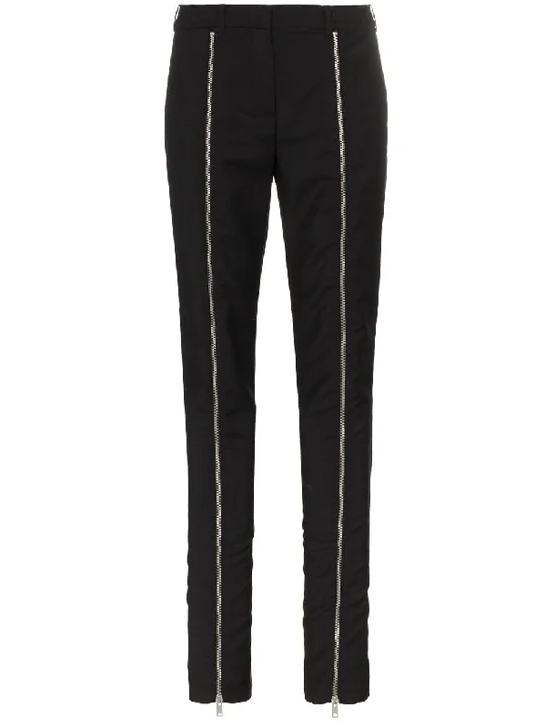 slim leg zip front trousers Trousers stylish modern