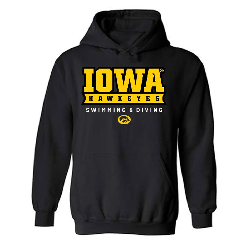 Iowa - NCAA Women's Swimming & Diving : Sila Ozkazanc - Classic Shersey Hooded Sweatshirt Hoodie with Contrast Stitching Detailed Premium