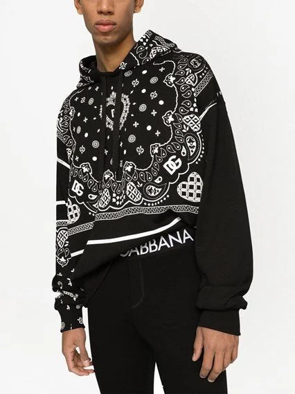 Dolce & Gabbana Print Sweater In Black Layered Multi-layer Single Layer
