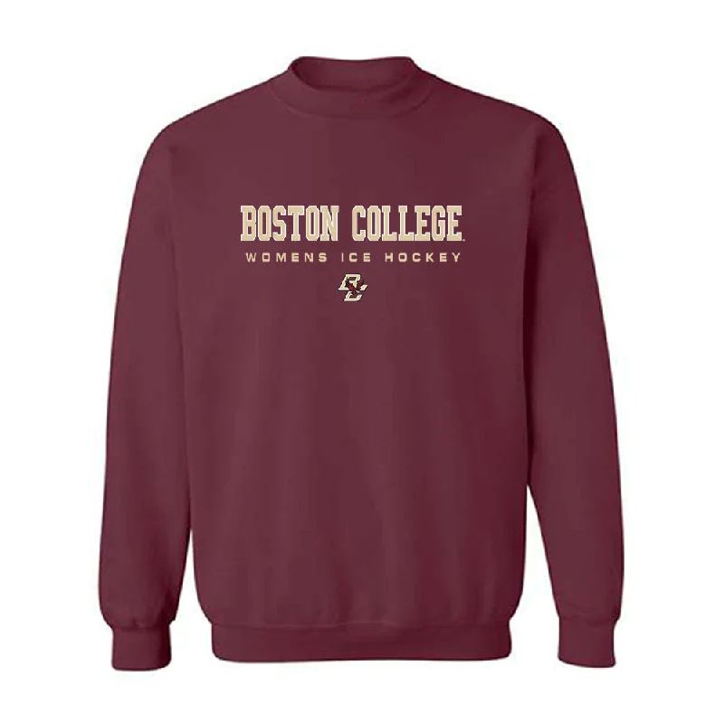 Boston College - NCAA Women's Ice Hockey : Molly Jordan - Crewneck Sweatshirt Classic Shersey Hoodie with Ribbed Hem Stretchable Secure Boston College - NCAA Women's Ice Hockey : Molly Jordan - Crewneck Sweatshirt Classic Shersey Hoodie with Ribbed Hem Stretchable Secure