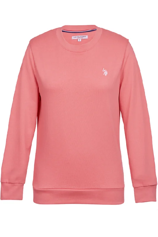 U.S. POLO ASSN. Women Sweatshirt Adele Mauve Glow Zip Hoodie Drawstring Kangaroo Pocket