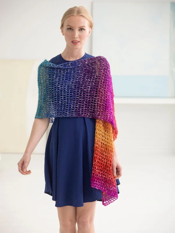 Openwork Shawl (Crochet) - Version 1 Chic Knit Shawl Poncho