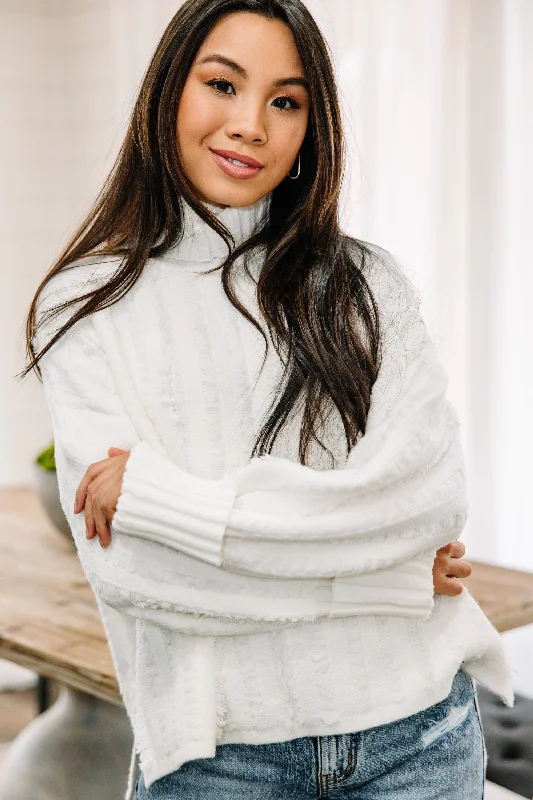 Start The Conversation White Fringe Sweater Mesh Blend Leather Blend Suede Blend