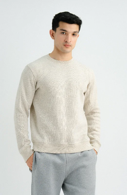 Nantucket Sweatshirt - Beige Hoodie with V-Neck Classic Versatile