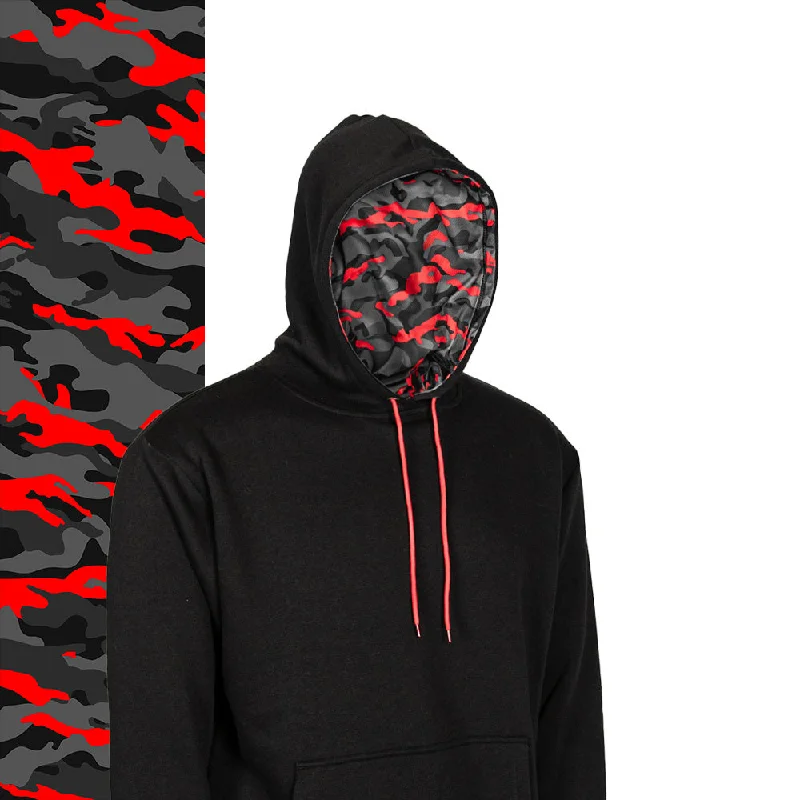 Classic Lined Hoodie | Fire Military Camo Hoodie with Lining Warm Insulated