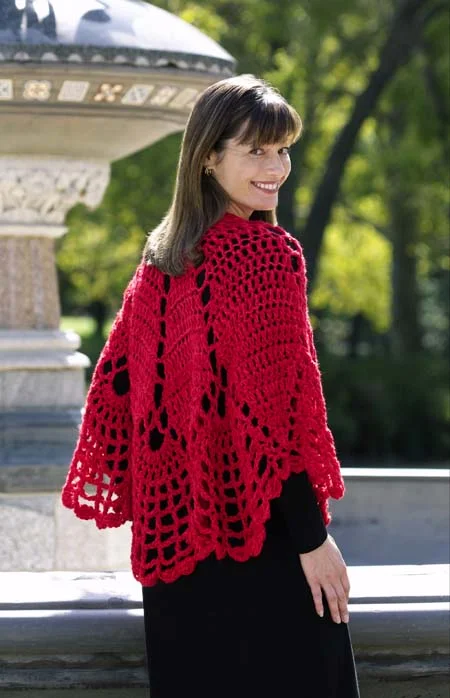 Crochet Doily Shawl Chic Knit Shawl Poncho