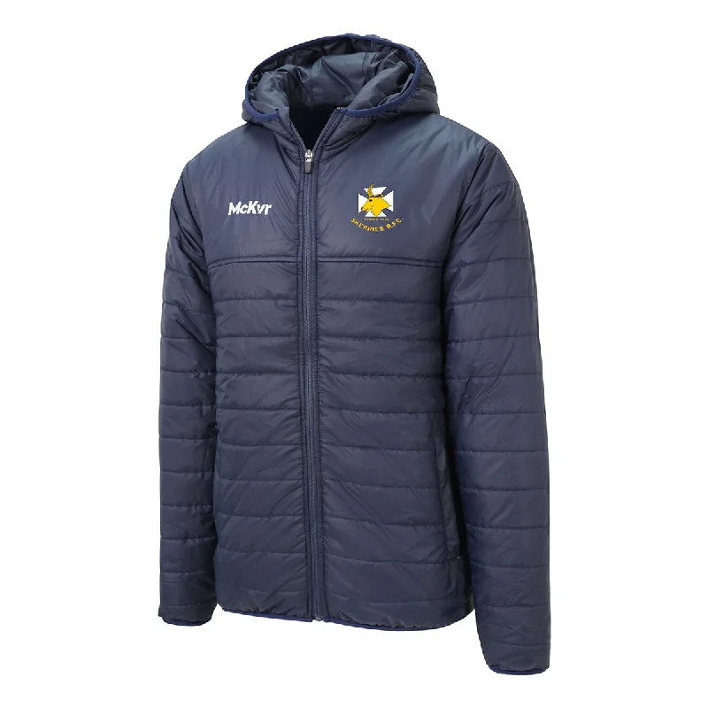 Mc Keever Skerries RFC Core 22 Puffa Jacket - Adult - Navy Front Pockets Side Pockets Patch Pockets