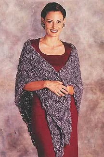 Simple Shawl Pattern (Knit) Trendy Oversized Shawl Cape