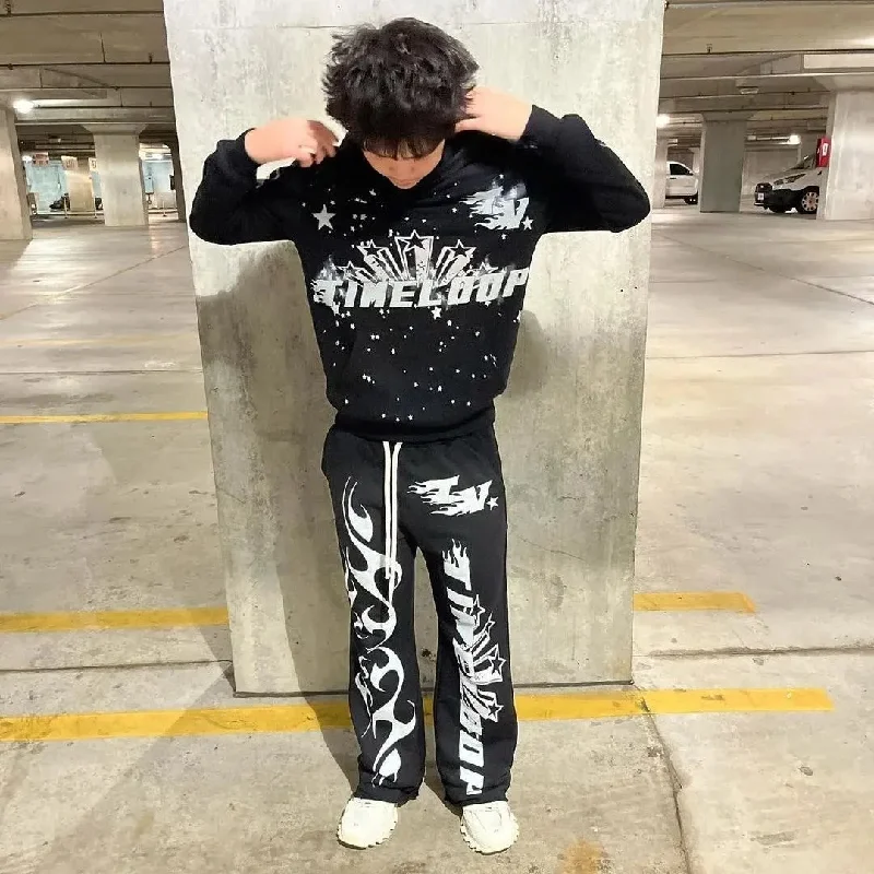 Advbridge Y2K women's clothing hoodies set Sweater long sleeved pullover top vintage oversize streetwear Gothic dark print pattern 2024 Port Neck Pullover Advbridge Y2K women's clothing hoodies set Sweater long sleeved pullover top vintage oversize streetwear Gothic dark print pattern 2024 Port Neck Pullover