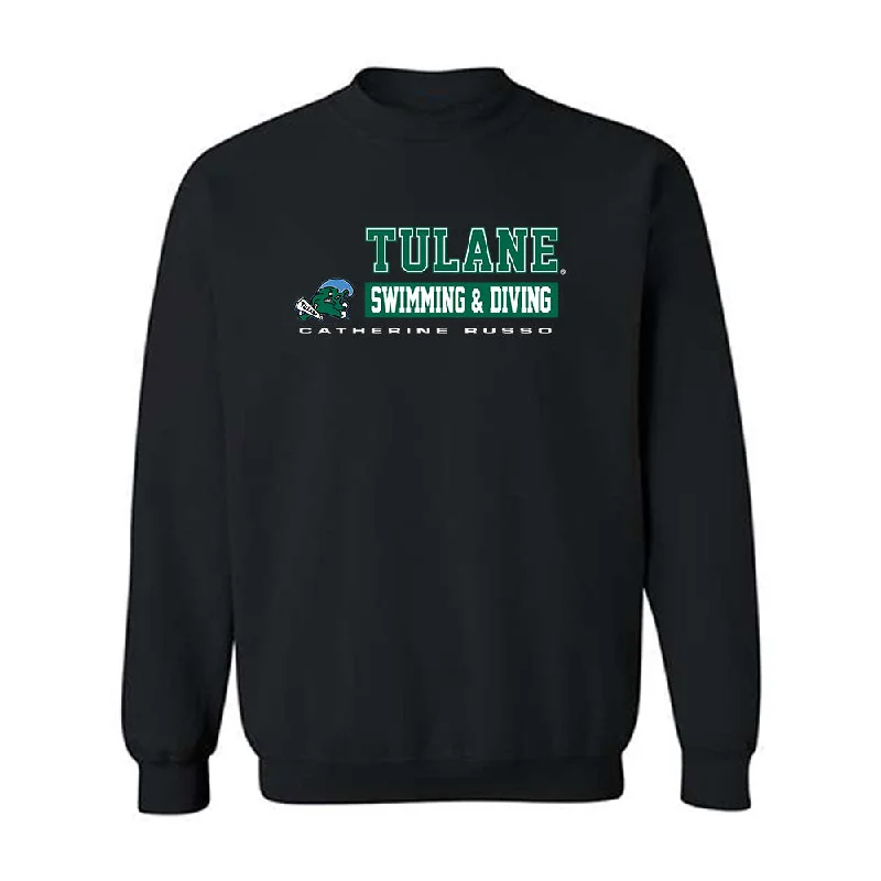 Tulane - NCAA Women's Swimming & Diving : Catherine Russo - Classic Fashion Shersey Crewneck Sweatshirt Hoodie with Gradient Ombre Colorful