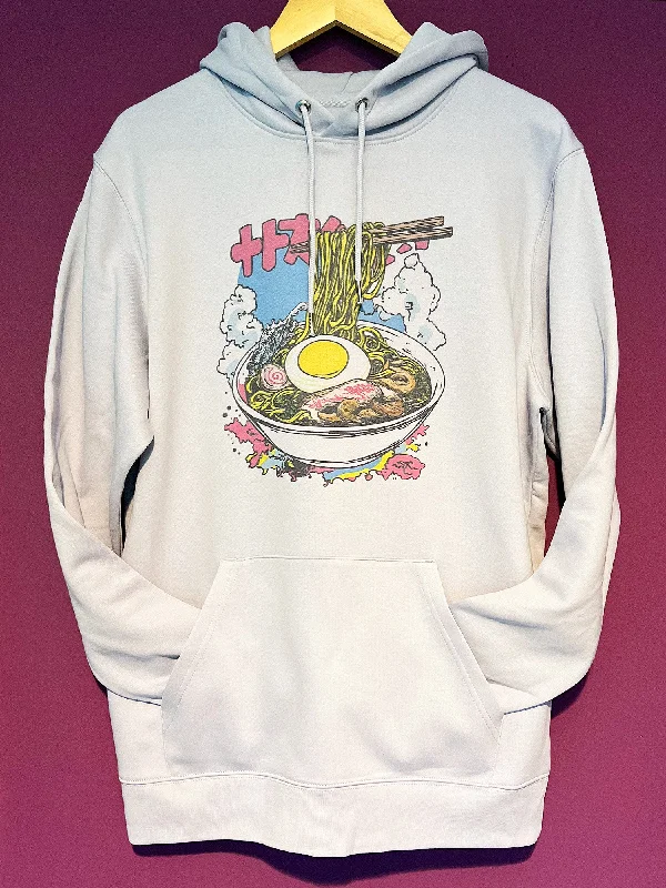 80’s RAMEN LOVER HOODIE Hoodie with Thumb Holes Functional Cozy