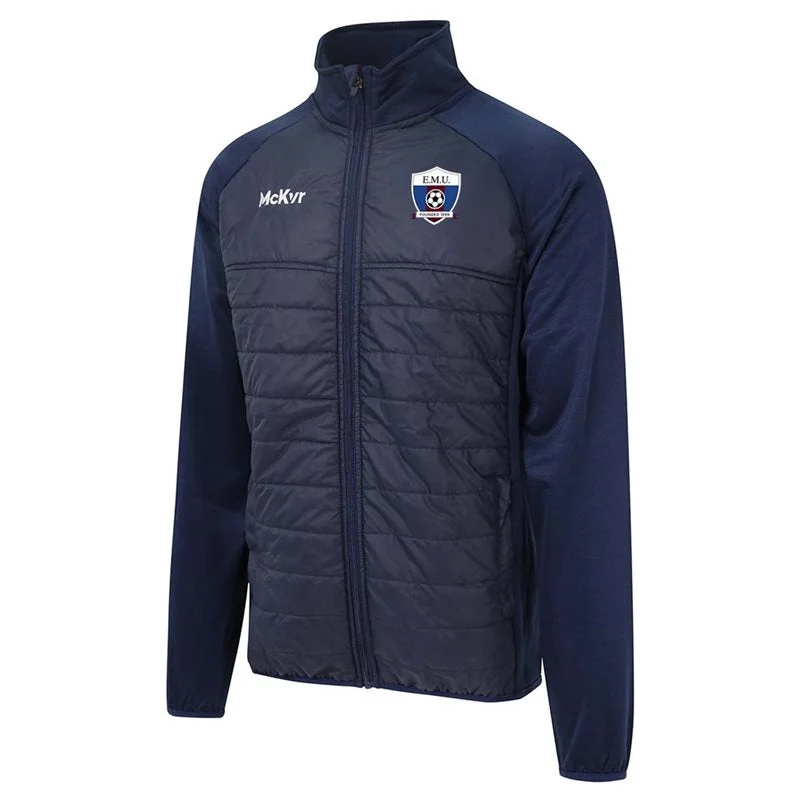 Mc Keever East Meath United FC Core 22 Hybrid Jacket - Adult - Navy A-Line Jacket Boat Neck Shawl Collar