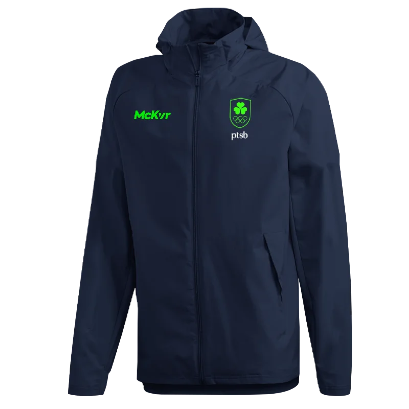 Mc Keever Team Ireland Rain Jacket - Adult - Navy Anorak Shell Jacket Lightweight Jacket