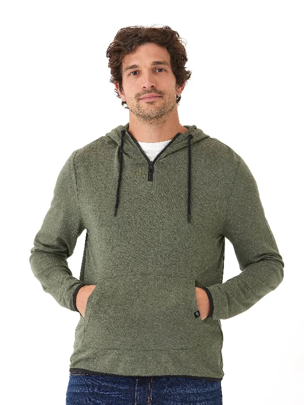 Khris 1/4 Zip Feather Fleece Hoodie Hoodie with Full-Zip Functional Layering