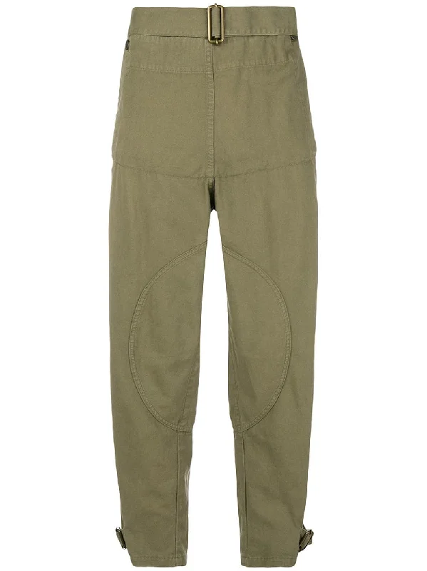 women's khaki fold front utility trousers Trousers Floral Bohemian