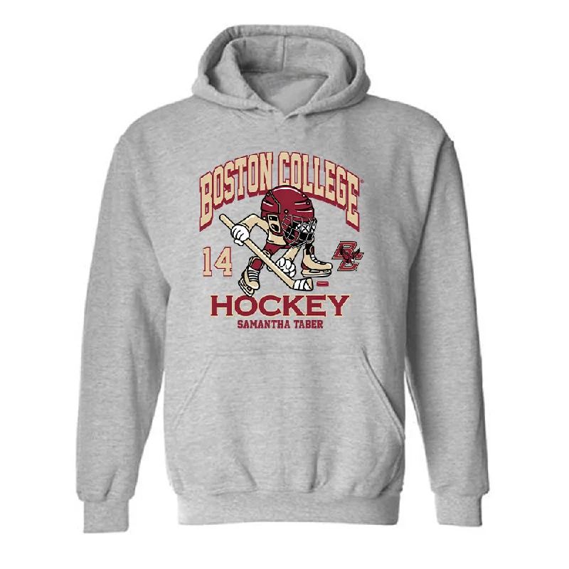 Boston College - NCAA Women's Ice Hockey : Samantha Taber - Hooded Sweatshirt Fashion Shersey Hooded Sweatshirt Casual Wear Street Style Boston College - NCAA Women's Ice Hockey : Samantha Taber - Hooded Sweatshirt Fashion Shersey Hooded Sweatshirt Casual Wear Street Style
