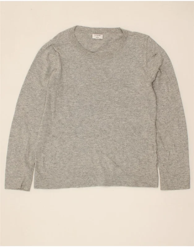 J. CREW Womens Teddie Boat Neck Jumper Sweater UK 12 Medium Grey Flecked Lace Blend Ribbed Blend Corduroy Blend J. CREW Womens Teddie Boat Neck Jumper Sweater UK 12 Medium Grey Flecked Lace Blend Ribbed Blend Corduroy Blend