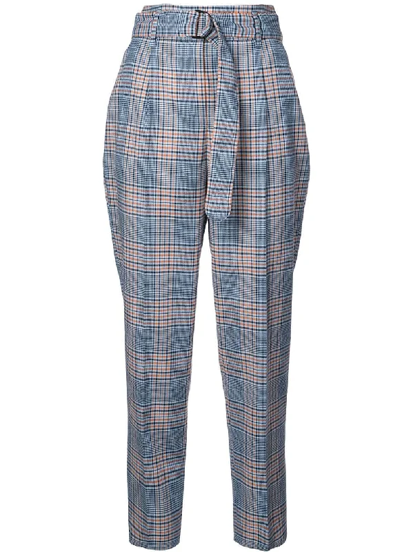checked high waisted trousers Trousers versatile all-occasion