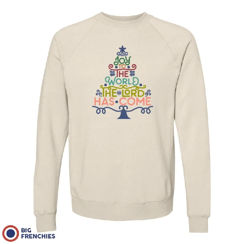 Joy To The World The Lord Has Come Christmas Unisex Organic Cotton Sweatshirt Hoodie with Puffed Sleeves Voluminous Trendy