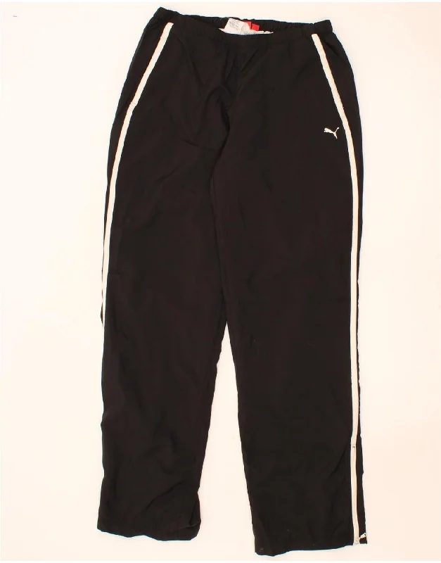 PUMA Womens Tracksuit Trousers UK 12 Medium Black Polyester Trousers Designer Luxury