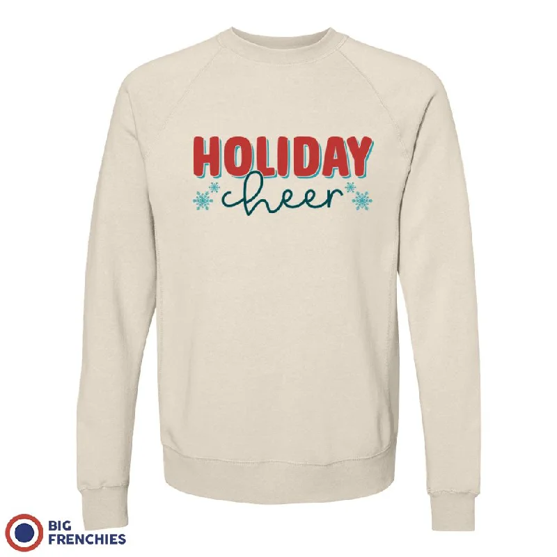 Holiday Cheer Christmas Unisex Organic Cotton Sweatshirt Hoodie with Cuffed Sleeves Snug Secure