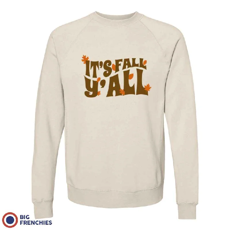 It's Fall Y'All Unisex Organic Cotton Sweatshirt Hoodie with Metallic Shiny Futuristic