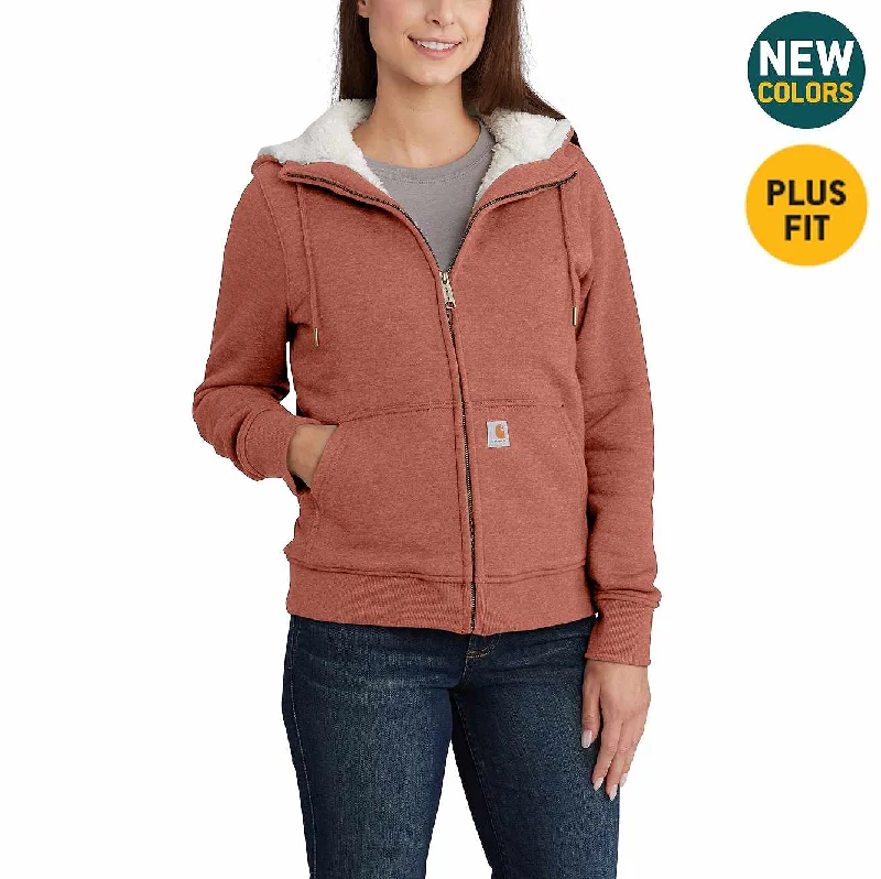 CARHARTT WOMEN'S CLARKSBURG SHERPA-LINED HOODIE 102787 Hoodie with Ribbed Hem Stretchable Secure