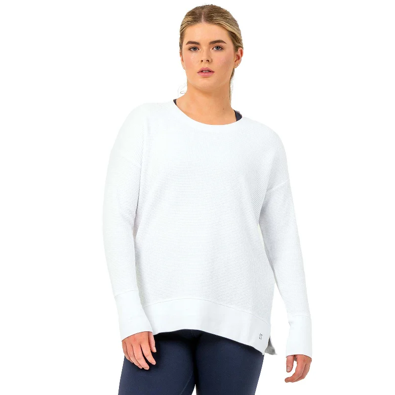 Bodylogic Wave Waffle Sweatshirt Hoodie Crop Top Short Trendy