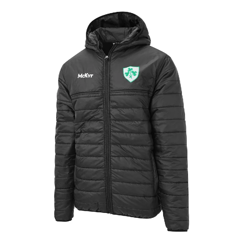 Mc Keever Ireland Supporters Core 22 Puffa Jacket - Adult - Black Knit Jacket Woven Jacket Fleece Jacket