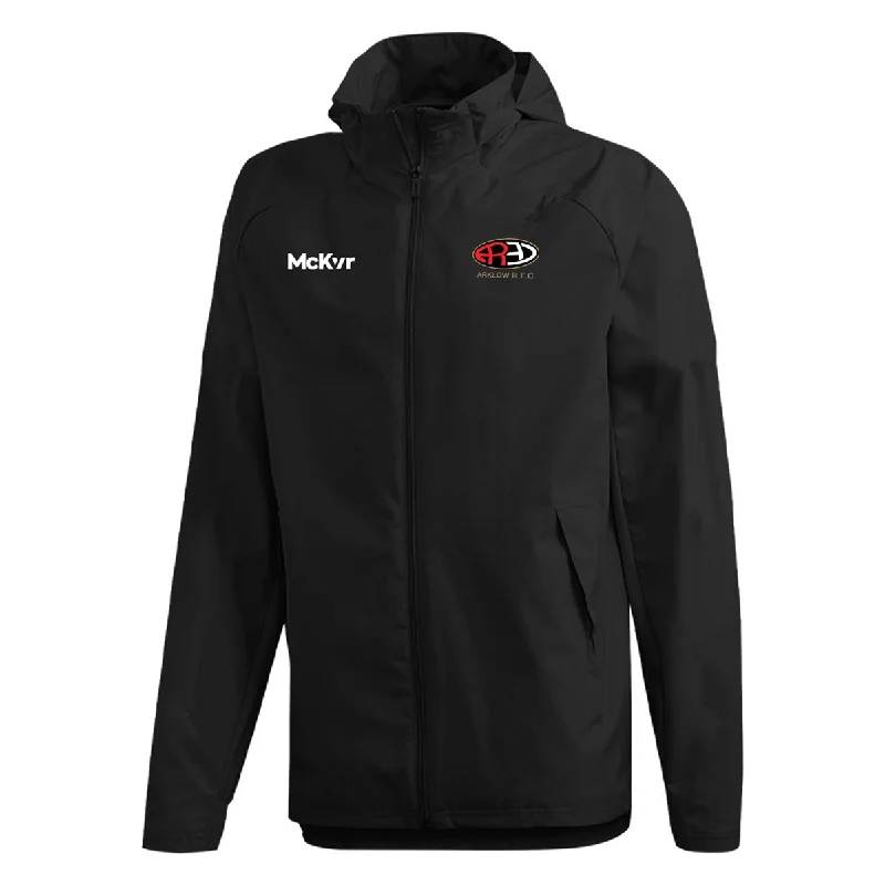 Mc Keever Arklow RFC Core 22 Rain Jacket - Adult - Black Insulated Jacket Fitted Jacket Loose Jacket