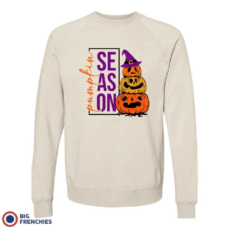 Pumpkin Season Unisex Organic Cotton Sweatshirt Hoodie with Rhinestones Sparkly Elegant